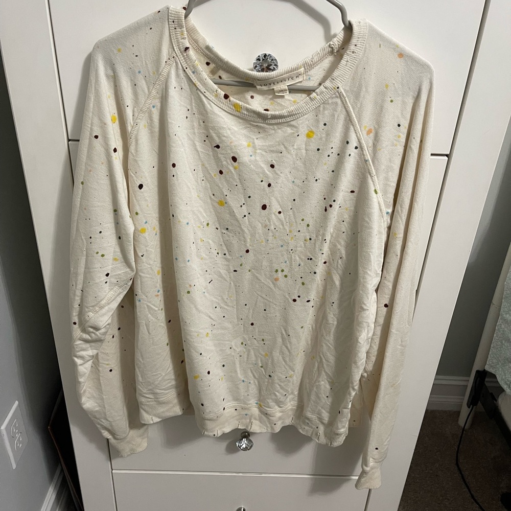 Lovestitch Splatter Paint Sweater